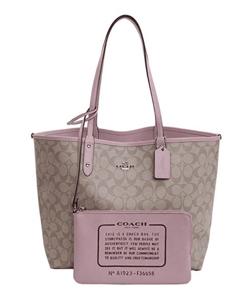 pink coach mini tote bag